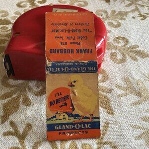 Matchbook Cover Frank Hubbard Advertising - Cedar Falls, Iowa